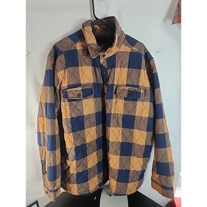 George Flannel Jacket Orange Blue  XL